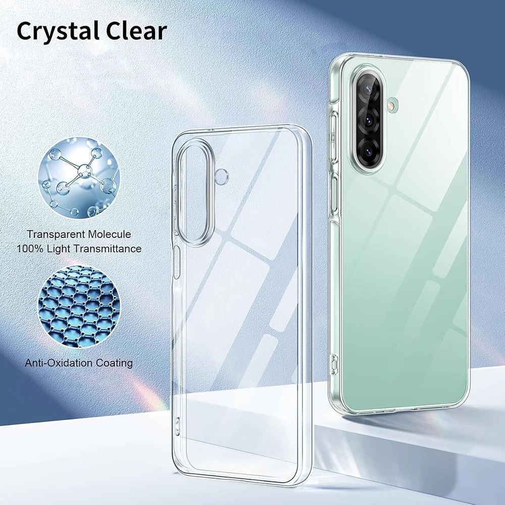 Crystal Clear Silicone Soft Case - Shockproof TPU Slim Back Cover