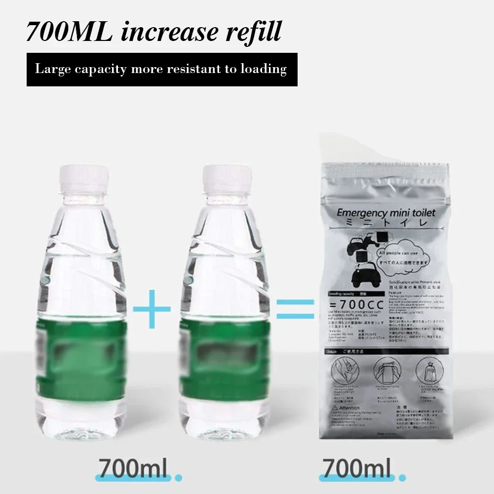 5-100PCS 700cc Car Urinate Bags Camping Outdoor Easy Emergency Piss Bags for Baby Women Men Vomit Bag Portable Toilet Bathroom