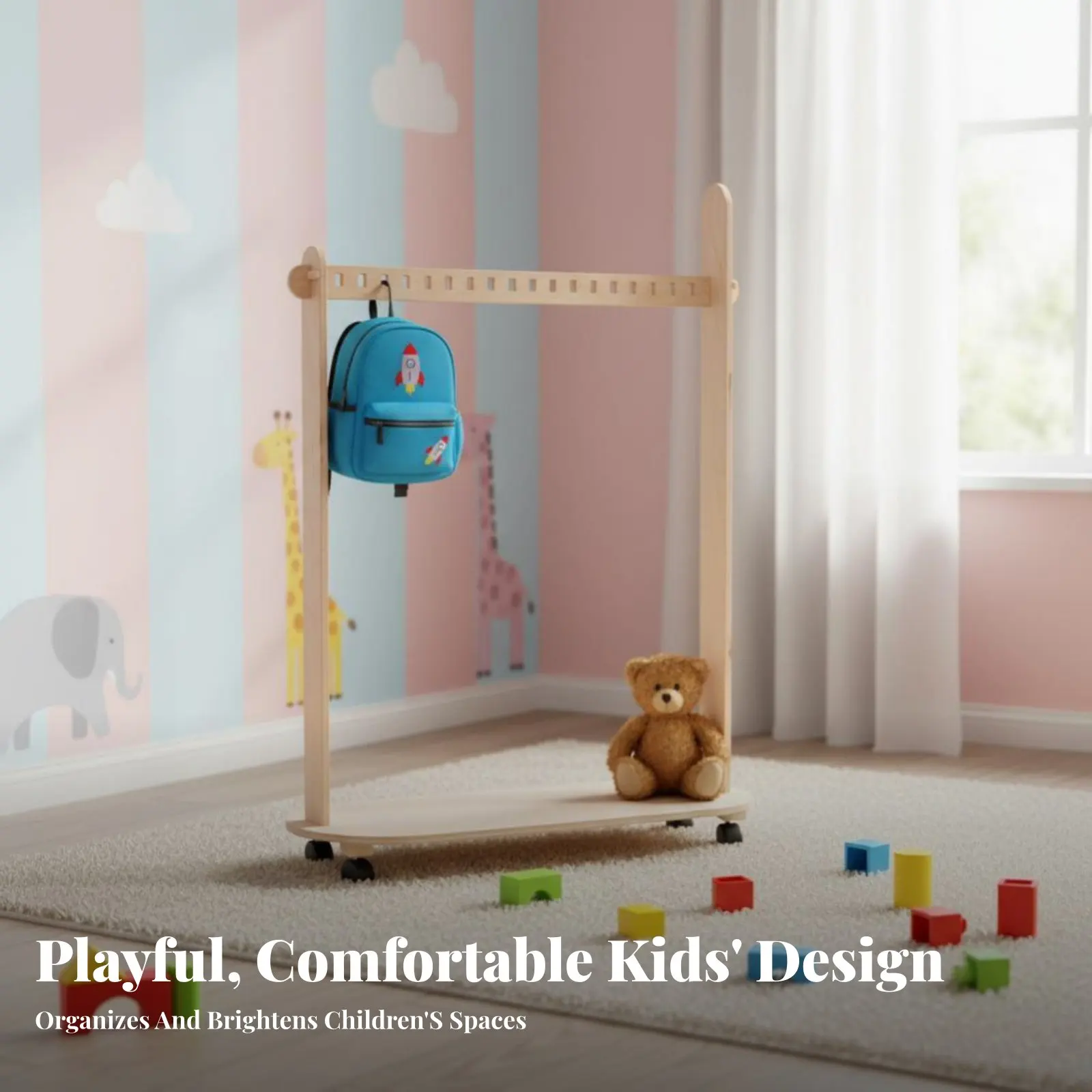 집 모양 옷걸이, 자립형 어린이 가구, 어린이 접근 가능 높이, 오픈형 옷장, 부모를 위한 아이디어