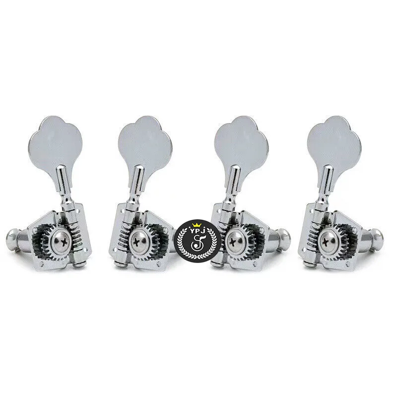 

1 комплект для музыкальной бас-гитары, тюнеры для тюнинга, Колки, машинная головка, комплект с открытой шестерней 1L3R, серебристые аксессуары для гитар, детали