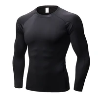 Men's Compression Shirt Long Sleeve Sports Workout T-Shirts Sport Quick Dry Fitness Running Tops Gym Sports Tights 2