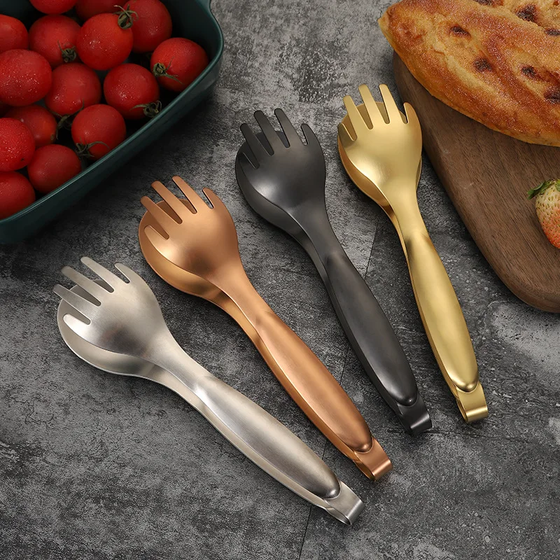 Stainless Steel Food Tongs 1~5pcs Buffet Food Kitchen Utensils BBQ Clips