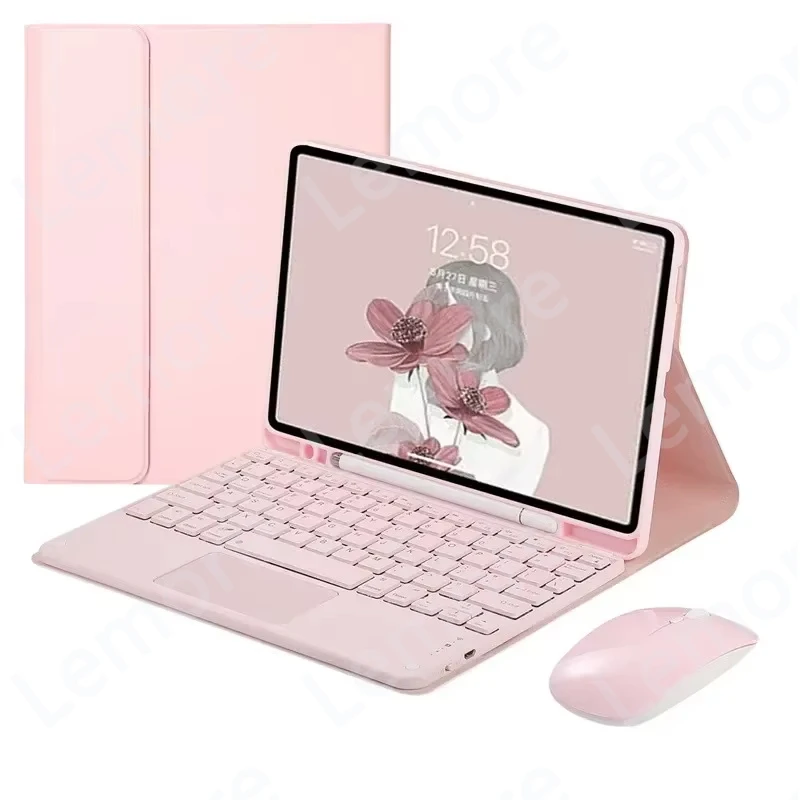 iPad 11 Keyboard Case with Touchpad and Pencil Slot - Protective Stand Cover