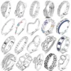 Original 925 Sterling Silver Women Rings 2025 Sparking Zirconium Ring LOVE Wedding Rings For Engagement Jewelry Anniversary Gift