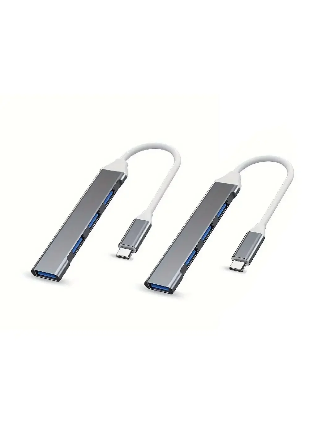 4포트 USB 허브 타입-C 멀티포트 스플리터 OTG 어댑터, 스마트폰, 안드로이드 폰 및 태블릿에 적합 - USB 2. 0