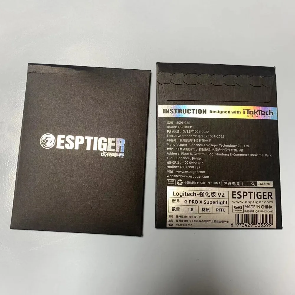 1 Confezione Esports Tiger Gaming Ice Version Mouse Skates Piedi White Glides Curve Per Logitech G Pro X Mouse Superlight