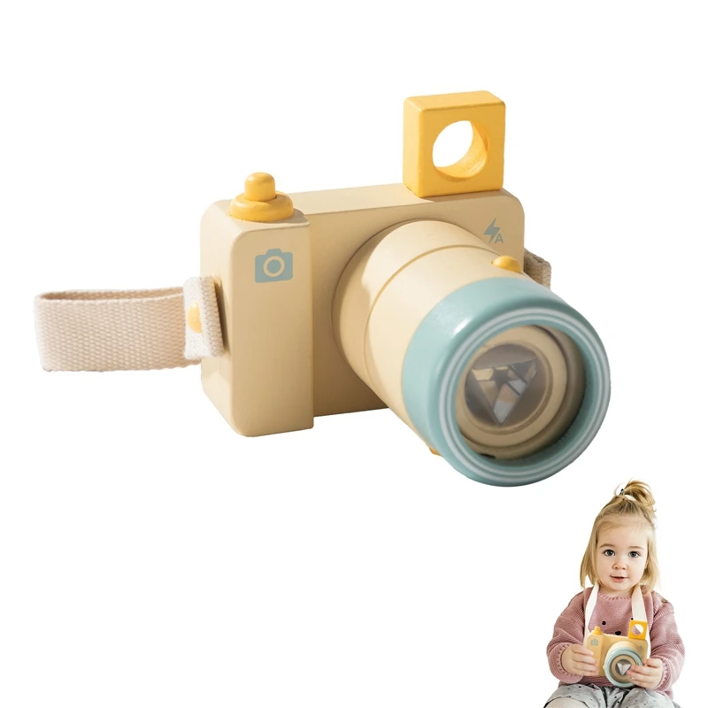 Wooden Fashion Camera Baby Toys Pendant Baby Block Montessori Toys for Children Wooden DIY Presents Nursing Gift Outdoor