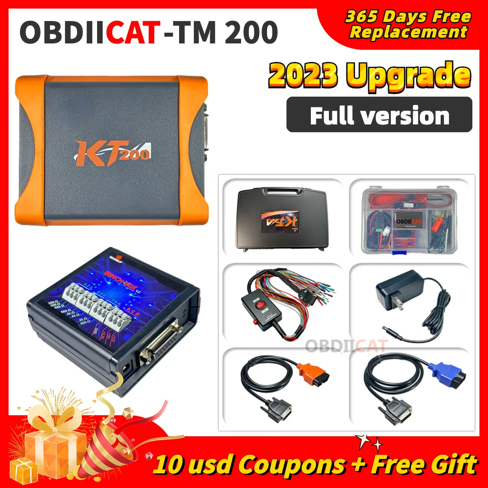 Программатор KT200 TCU ECU с полной настройкой главного чипа, устройство для удаления кода DTC, чтения, записи, обслуживания ECU