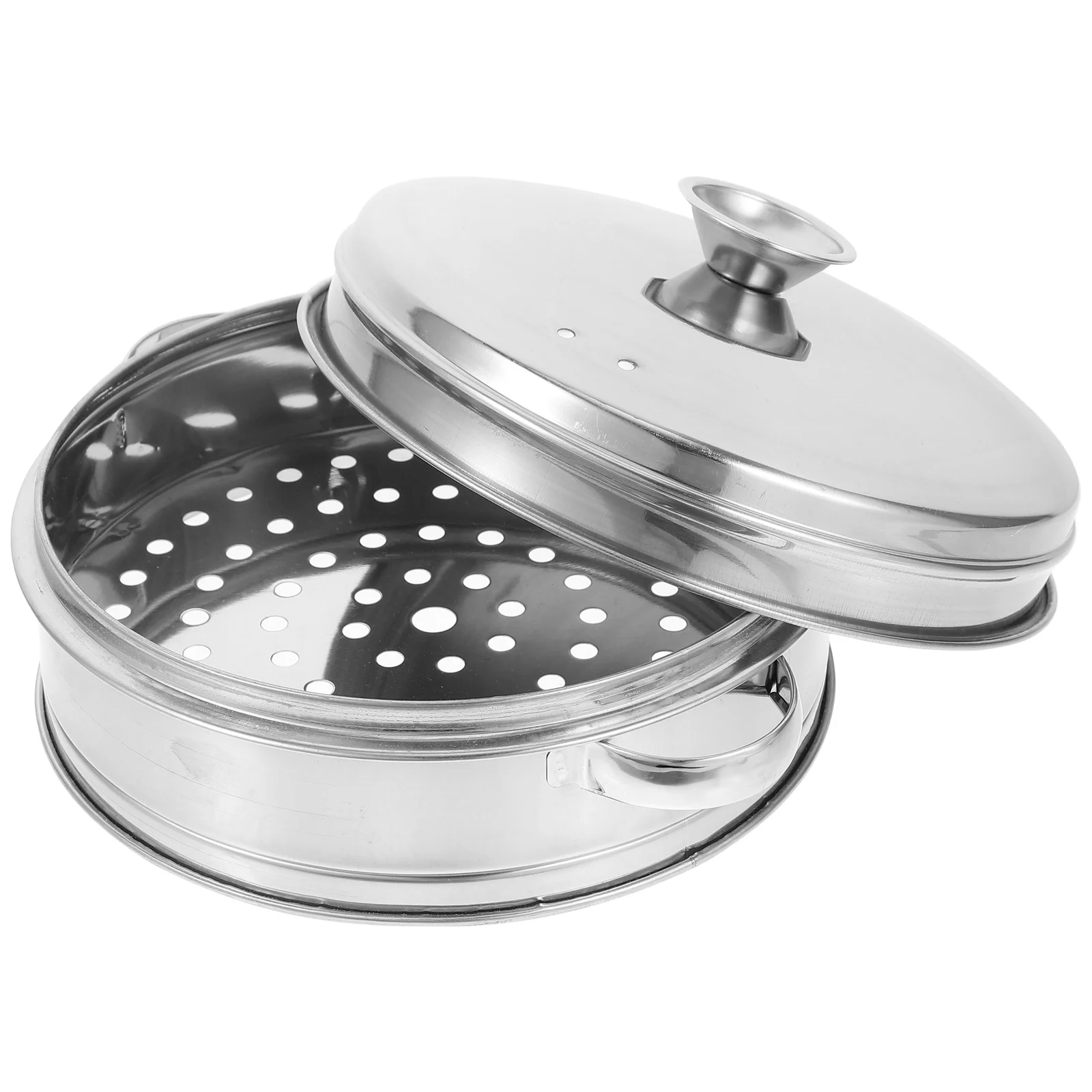 

Handle Binaural Steel Bottom Steaming Rack Steamer Pot Large Stainless Dumpling
