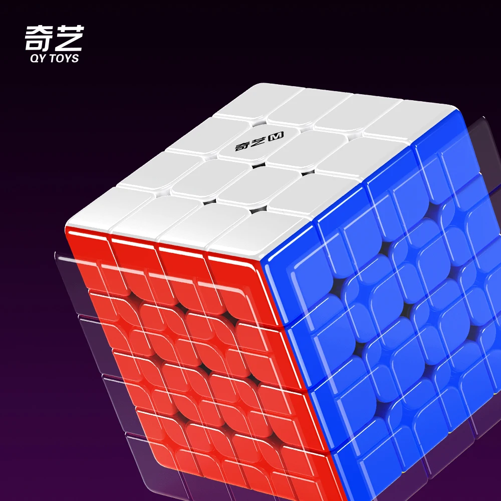 QiYi M Pro 4x4 V2 볼 코어 UV 매직 큐브 QY 4X4X4 마그네틱 UV 코팅 스피드 큐브 퍼즐 장난감 어린이 선물