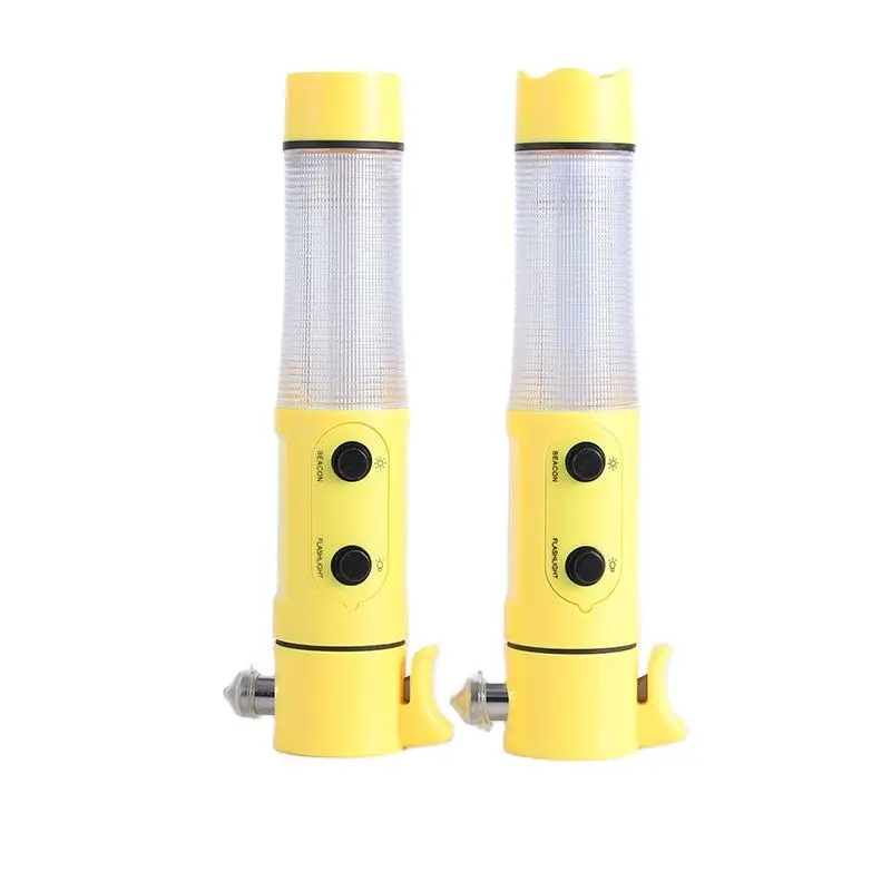 

TOBY'S Multi-Function 4 In 1 Emergency Car Window Breaker Safety Glass Hammer With Flash Light