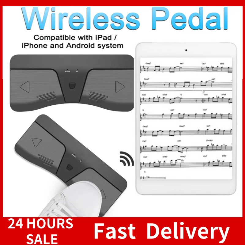 MusicElectronicFootPageTurnerPedalUsbRechargeableWirelessPage