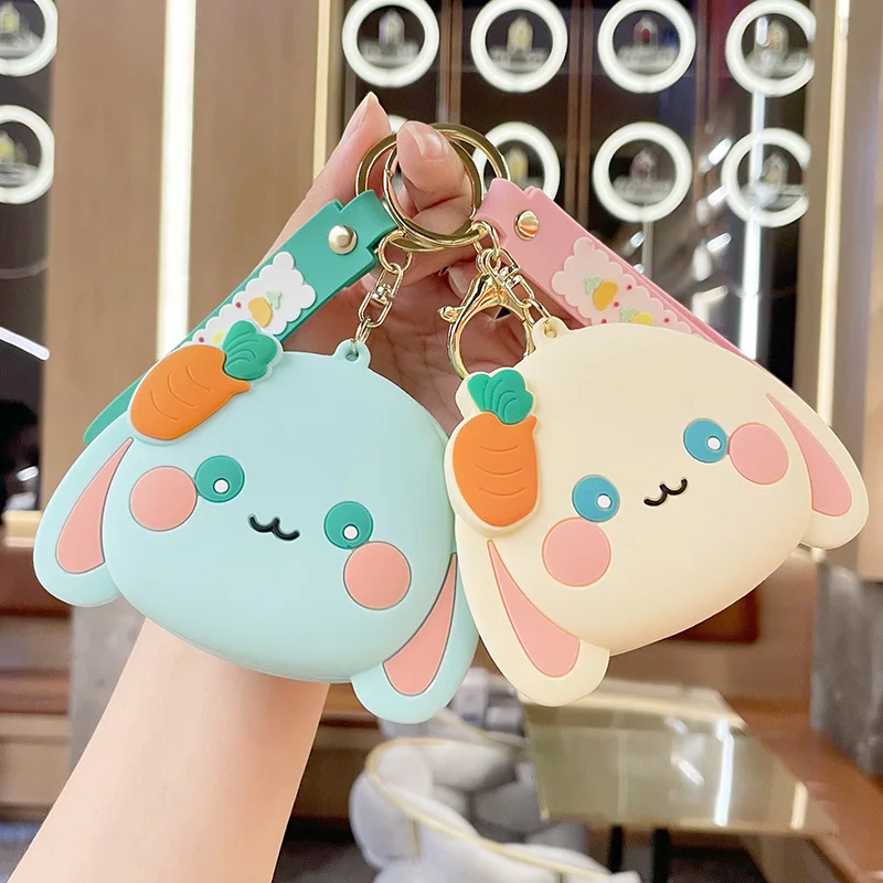 

Rabbit Wallet Key Chain Cute Hanging Coin Purses Storage Bag