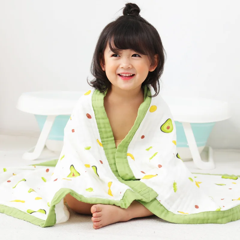 Children's Bath Towel Cotton Blanket Multi-color Antibacterial High-density 6-layer Gauze Blanket Spring and Autumn 3