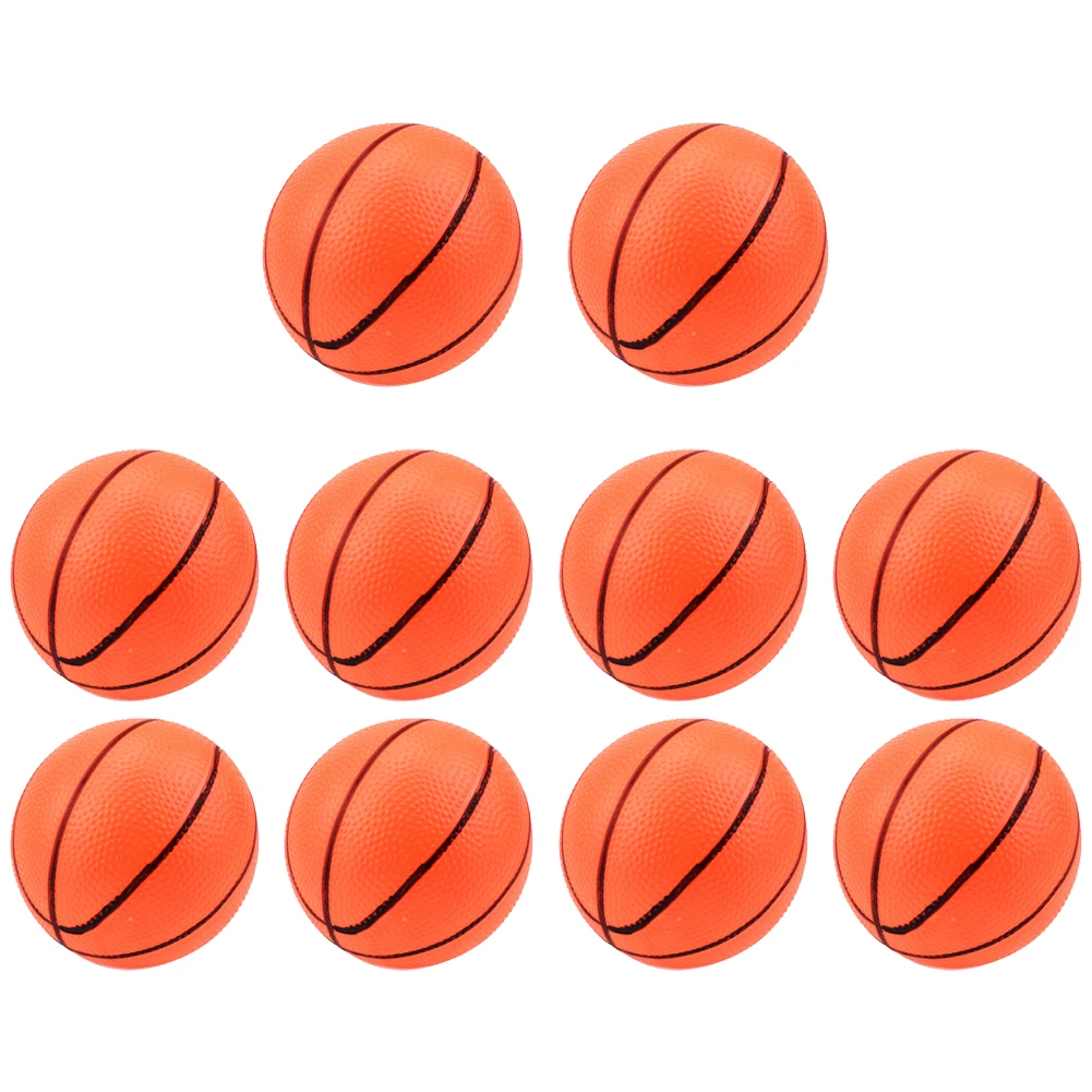 10Pcs 10cm 풍선 농구 PVC 미니 오렌지 농구 공 실내 스포츠를위한 작은 농구 공 풍선 비치 공