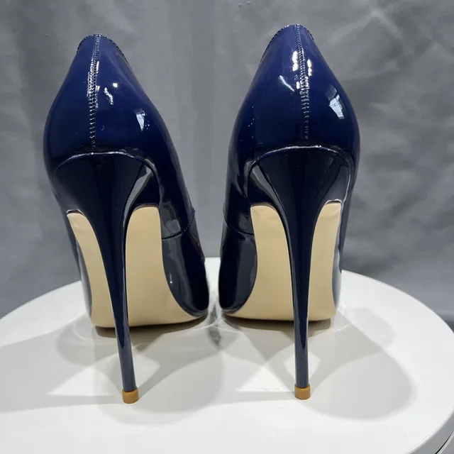 Navy Pointed-Toe Stiletto Pumps – Classic Formal Court Shoes
