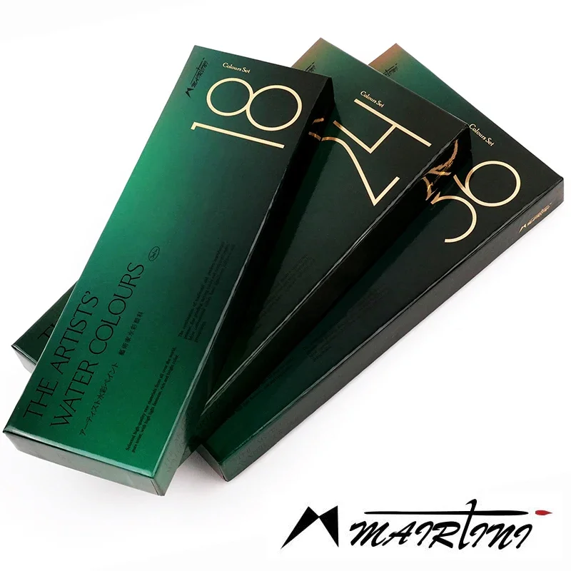 18 24 36 색상 MAIRTINI 마스터 레벨 수채화 세트, 솔리드 수채화, 오리지널 수채화 화가 미술 학생 5ml