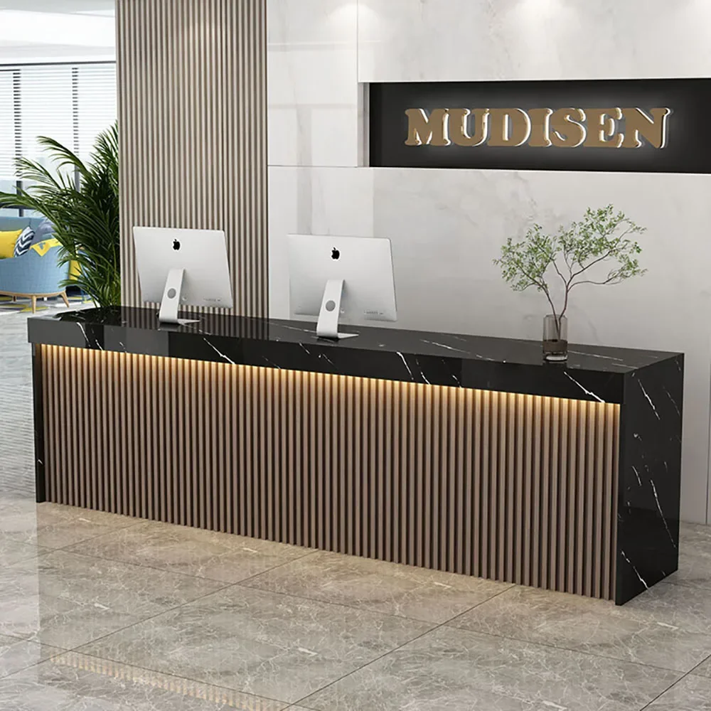 Delicacy Nordic Bar Counter Cabinet Modern Aesthetic Elegant Simple Reception Desks Unique Luxury Mostrador Commercial Furniture