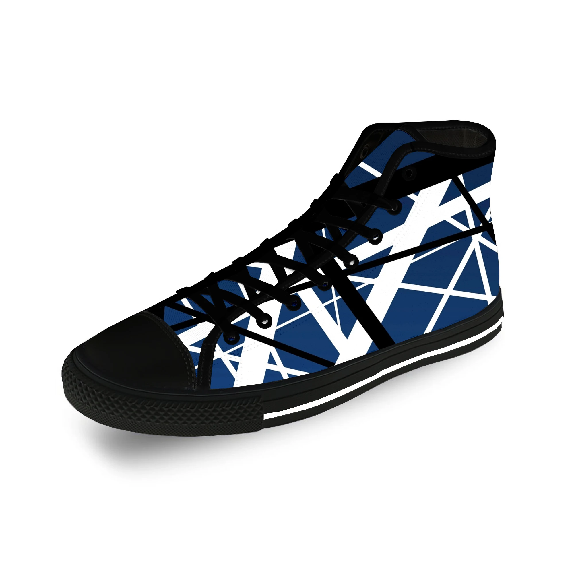 Van EVH 5150 STRIPES Halen Harajuku Lightweight Cloth 3D Print  High Top Canvas Shoes Men Women Casual Breathable Sneakers
