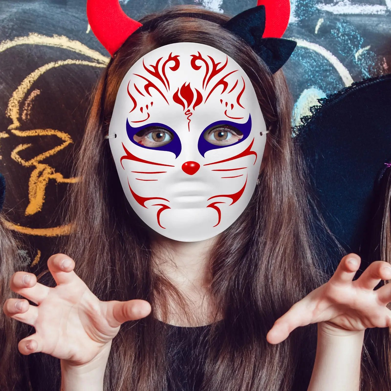12 Pcs Clown Mask Facial Masks Ordinary Costumes Men's Masquerade Face for Kids