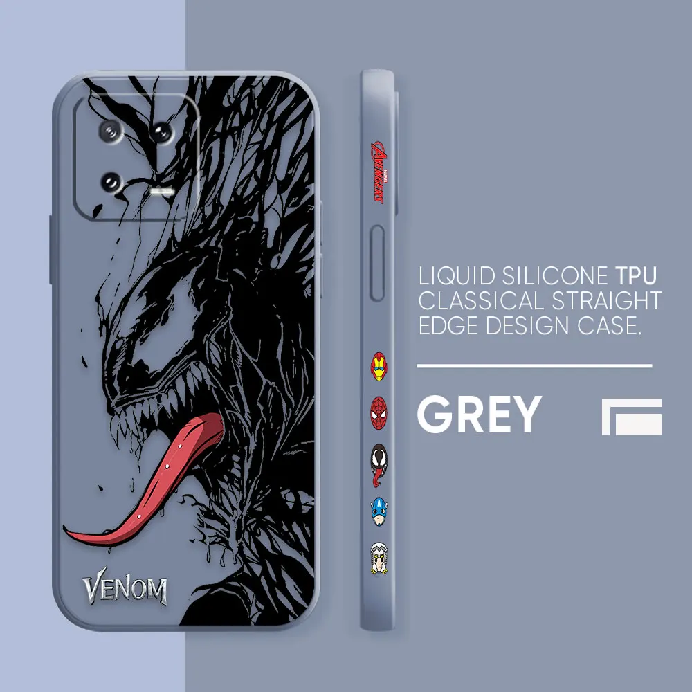 thumbnail image 1 of Funda de teléfono para Xiaomi POCO F3 F4 F5 M2 M3 M4 M5 X2 X3 X4 X5 GT Pro 4G 5G Capa Simple funda de silicona líquida Marvel Comics Venom, 1 of 5