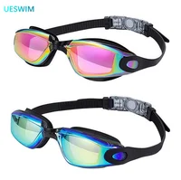 2PCS Adult Silicone Swim Goggles Anti fog UV Protection For Women Men Swimming