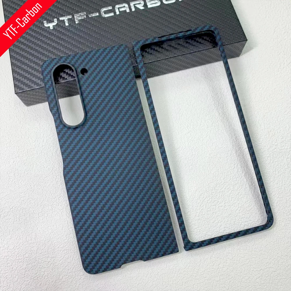 

YTF-Carbon Color Carbon fiber phone case For Samsung Galaxy Z Fold 5 Aramid fiber Anti-fall busines cover Galaxy