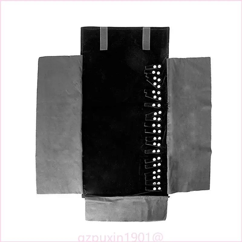 57qa Nylon Schmuck Rollbeutel Travel Juwely Roll Storage Box für Reise Halskette Armband Ohrring Ring (schwarz) – Detail 7
