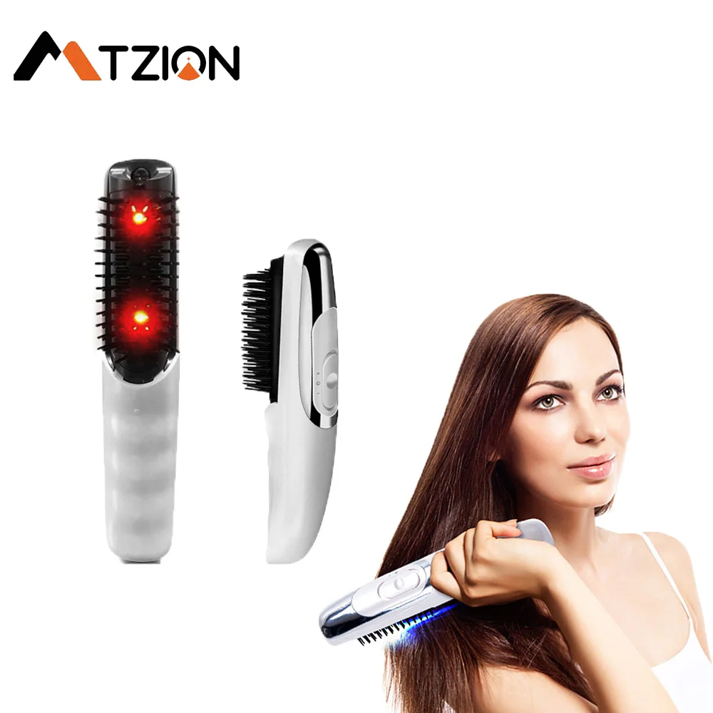 MTZION Red&Blue Light Therapy Vibration Massage Comb with 49 Massage Heads for Hair Care,Anti-Hair Loss,Reduce Oil,Wake up Hair double heads 72x18w 6 in 1 outdoor led city color light rgbwa uv 6in1 led wall wash light city color ip65