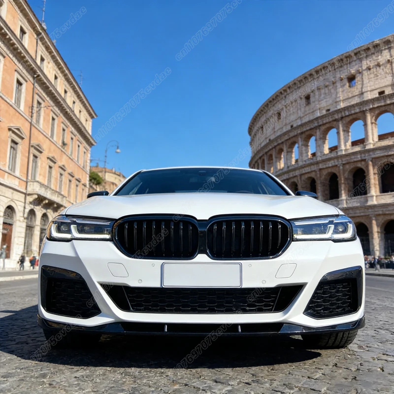 BMW 5 시리즈 G30 G31 LCI M 퍼포먼스 스타일 2020 2021 2022 2023 자동차 프론트 범퍼 립 스포일러 ABS 디퓨저 바디 키트