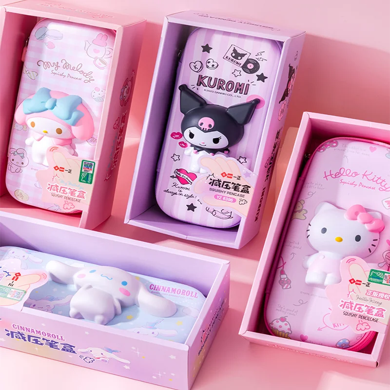 Sanrio Pen Box Hello Kitty Stationery Box Children Students Learning Supplies Pen Bag Gift