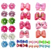 100PCS/Pack Choose Patterns Puppy Dog Small Hair Bows Pet Dog Hair Accessories Dog Grooming Bows for Small Dog Puppy Yorkshir 1