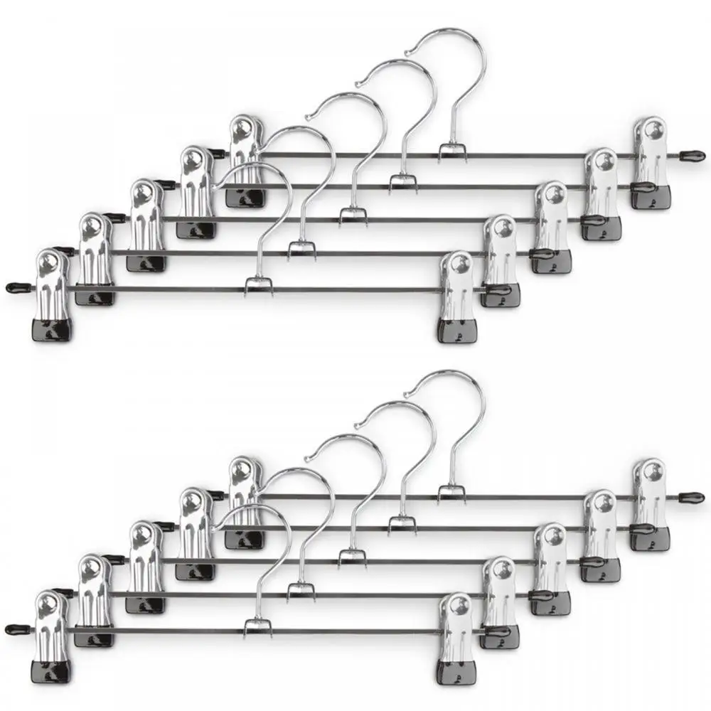 Stainless Steel Dress Hanger Pants Clip Clothes Racks Wardrobe Storage Organizer 10/20PCs clothes hanger trousers clip pants rack clothes rack coat organizer storage hanger storage hanger hook