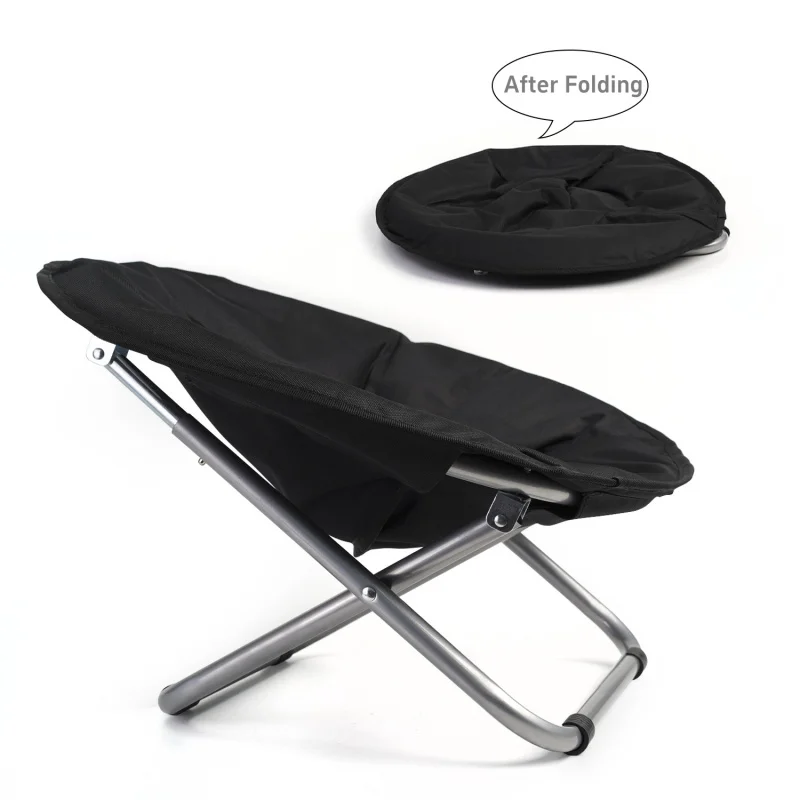 Portable Pet Moon Chair Outdoor Camping Cats Dogs Folding Bed Height Adjustable Elevated Bed Thicken Keep Warm Chair Cover