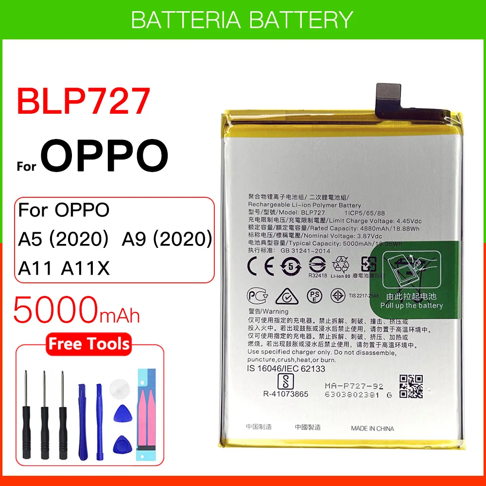 100% Original Genuine BLP727 For Oppo, A5 2020, A9 2020