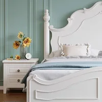 Chambre à coucher lit esthétique moderne Unique Style De luxe lits princesse rangement Camas De mariage dortoir meubles décoration 4