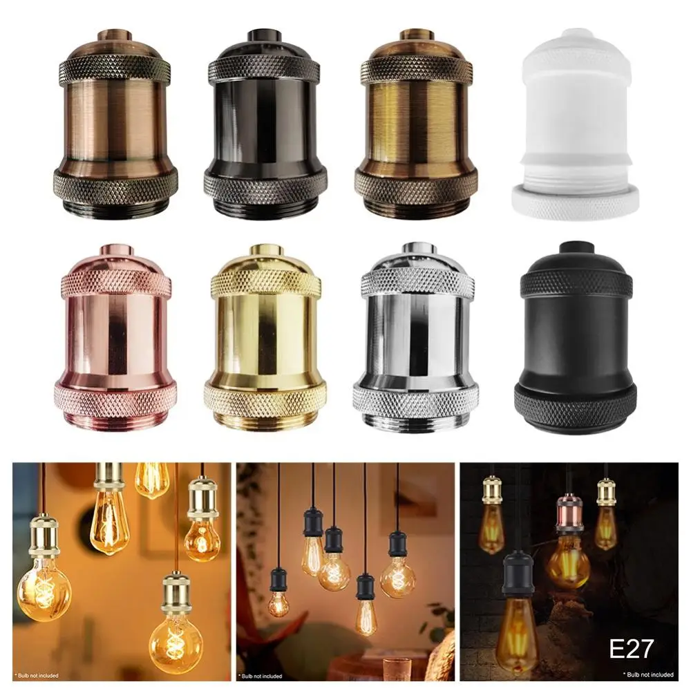 Lamp Bases Holder Retro Aluminum E27 Ceiling Lamp Holder Vintage Retro Edison Pendant Light Socket Decorative Accessory