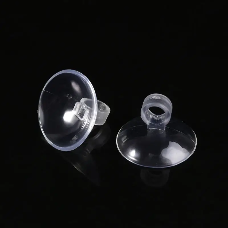 10-Pack Aquarium Suction Cups with Unremovable 7mm Dia Clip Clear Soft Plastic Sucker for Fixing Fish Tank Hose