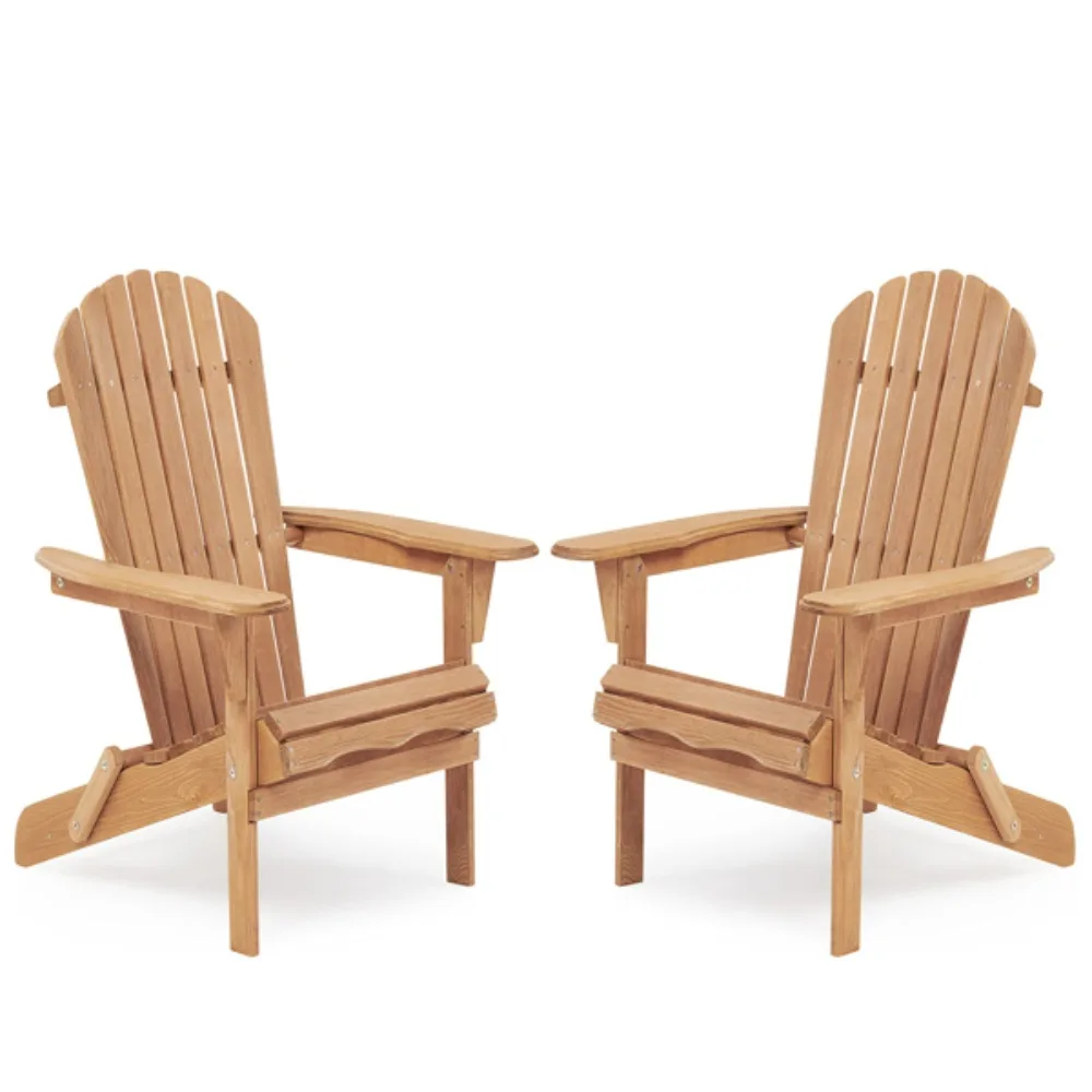 

Wooden Outdoor Folding Chair Set of 2 Wood Lounge Patio Chair for Garden,Garden, Lawn, Backyard, Deck, Pool Side, Fire Pit