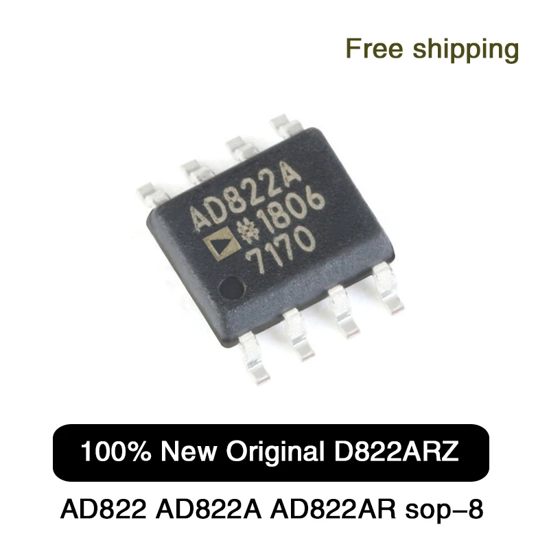 5pcs 100% New Ad822 Ad822a Ad822ar Ad822arz Sop-8 Ic Chipset In Stock ...
