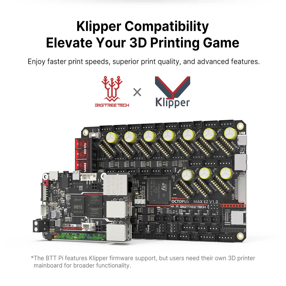 Placa Bigtreetech-btt pi V1.2 64 Bits Quad Core Cortex-a53 Arm vs Framboesa pi Laranja pi Pi4b Mais Cb1 Atualização para Impressora 3d Klipper - Imagem 3