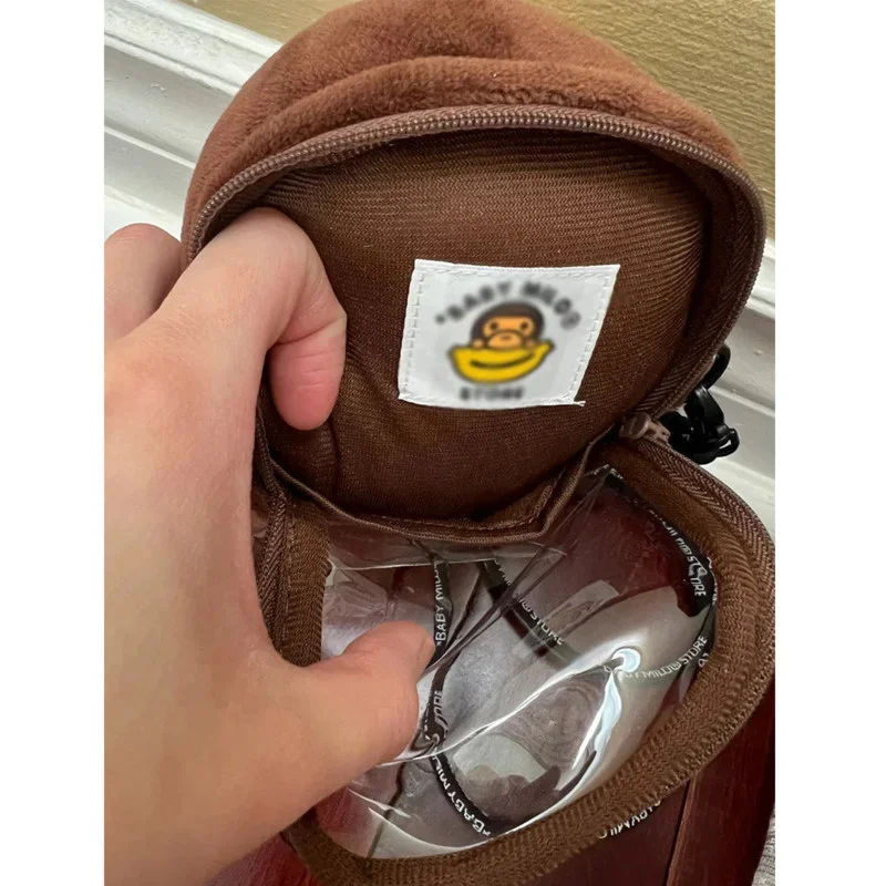 New Cute BABY MILO MOBILE PHONE BAG Monkey Plush Milo Monkey Phone Bag  Key Bags Children's Shoulder Bag School Bag For Kid Girl