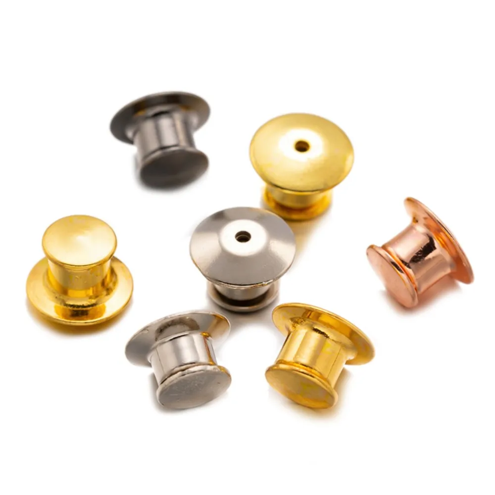 10/20 Pc Gold Silber Zurück Metall Locking Pin Zurück Locking Keeper Verschluss DIY Brosche Revers Kappen Verschluss Sicherheit halten Pin Schmuck Finden