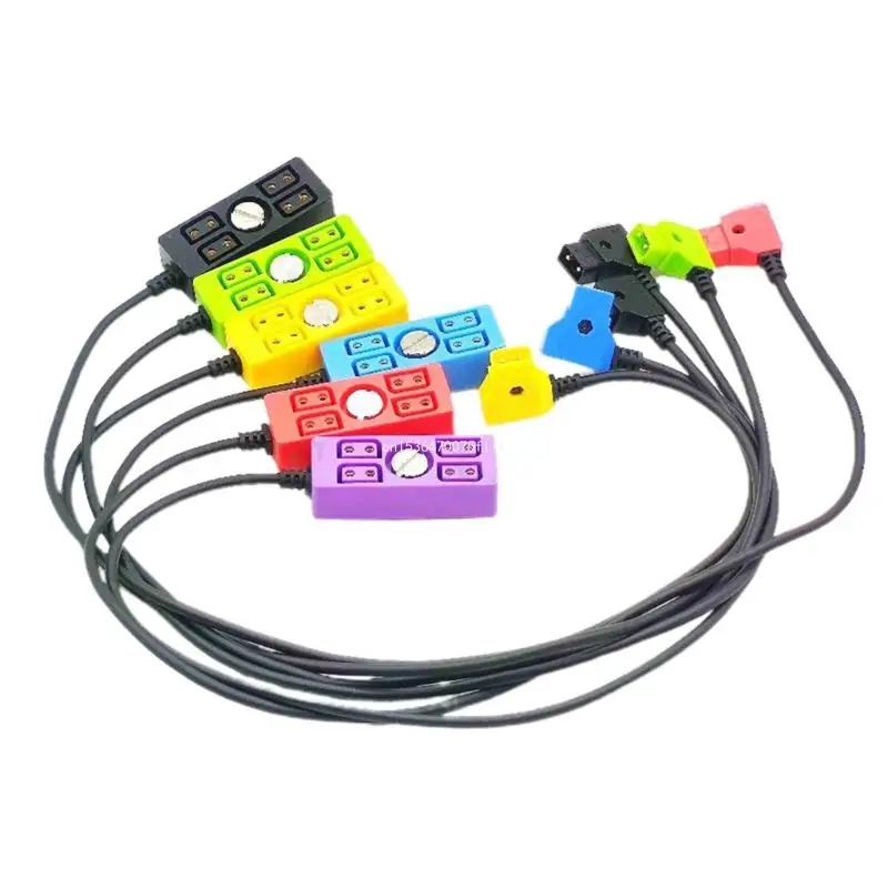 D-tap Male to 4 Port Female D-Tap Hub Adapter Easily Power Multiple Devices Dropship