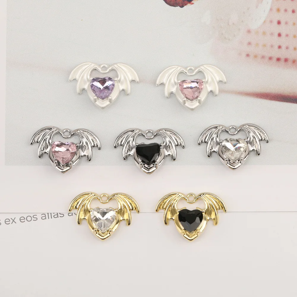 

100 шт./партия, ювелирные изделия в форме сердца, 17 х23 мм