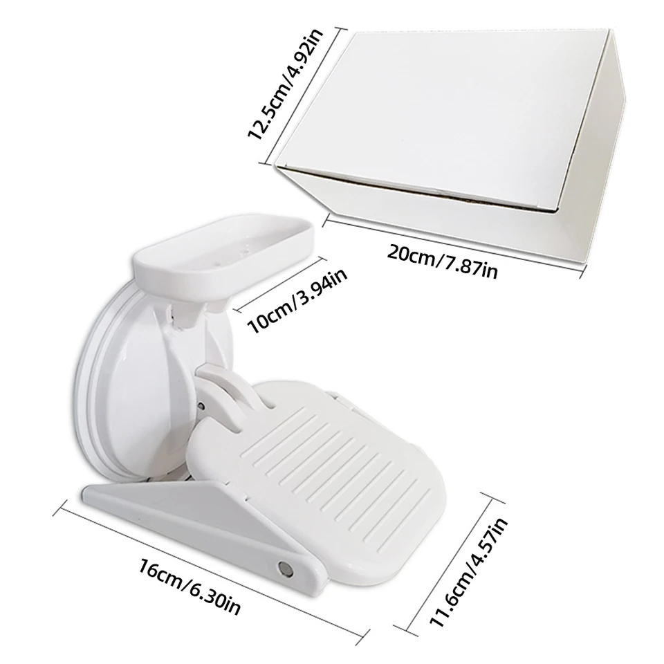 Domigard Repose-pieds De Douche Pour Les Jambes De Rasage, Repose-pieds Antidérapant à Ventouse Pour Le Rasage, Support Réutilisable Pour Douche Intérieure – Pas De Perçage Nécessaire (blanc