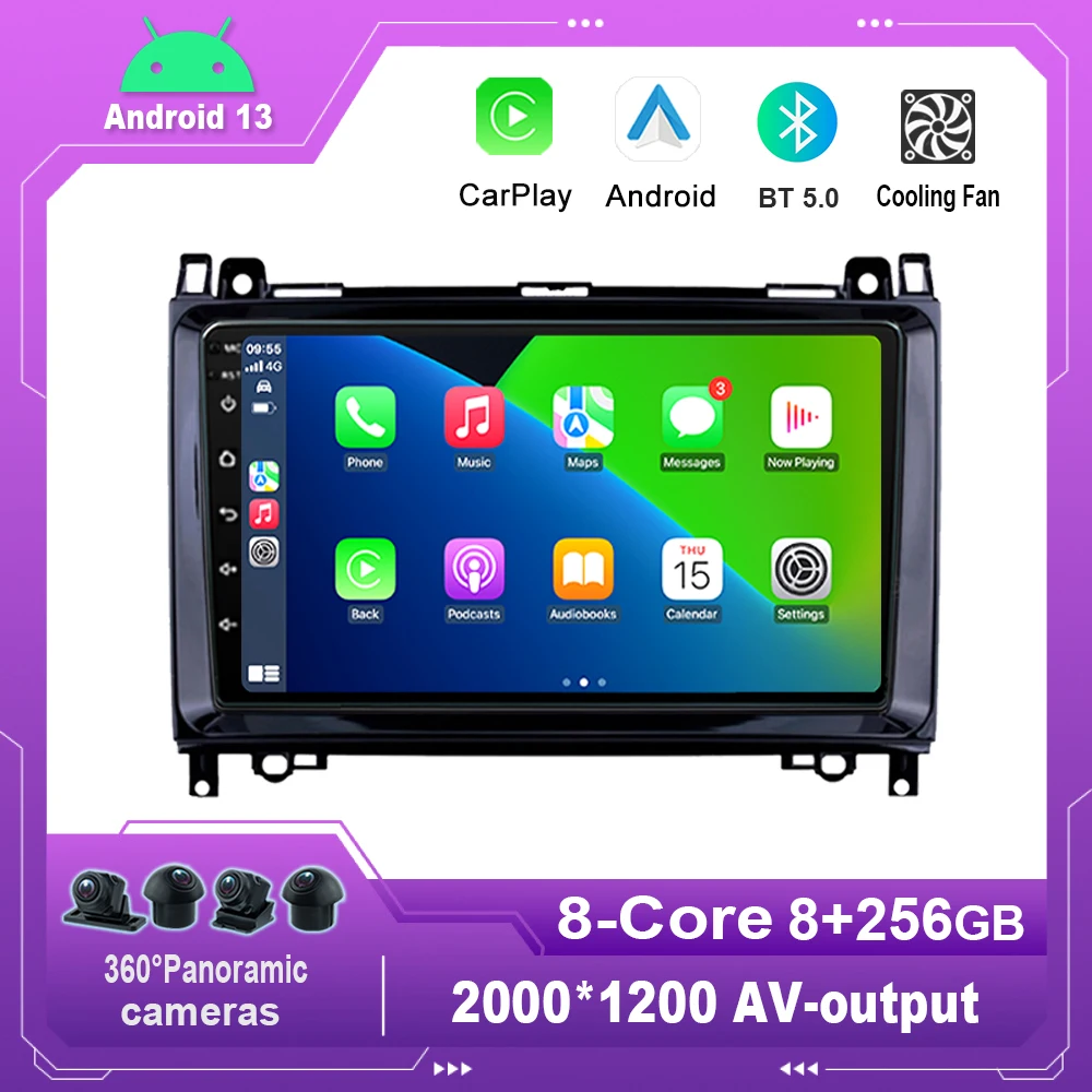 

Android 13.0 Car Radio Multimedia Video Player For Mercedes Benz B200 Sprinter W906 W639 AB Class W169 W245 No 2din 2 din dvd