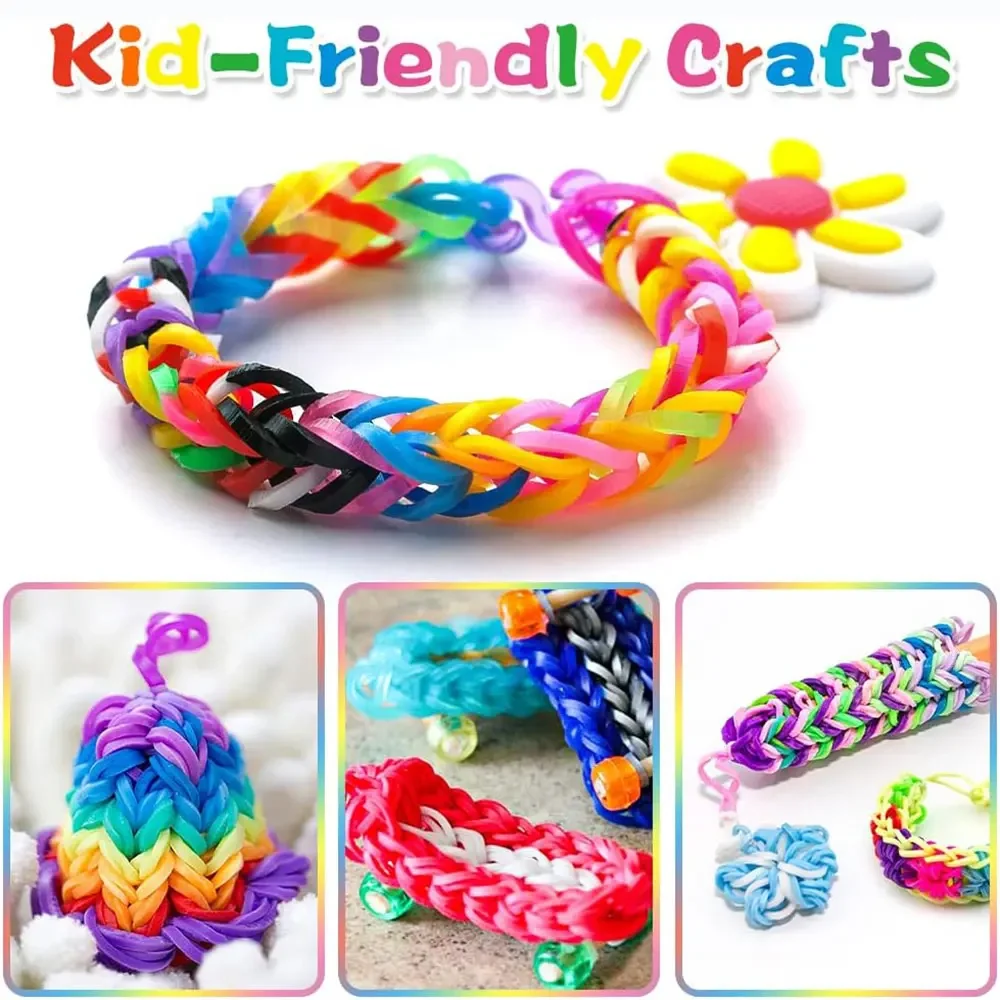 High Elastic Candy Color Loom Rubber Band 600 DIY Knitted Bracelet Necklace Knitting Toys For Children Fine Movement Training loom band weaver kit loom band kit loom band weaver rubber band bracelet kit jewellery making kit friendship bracelet making kit