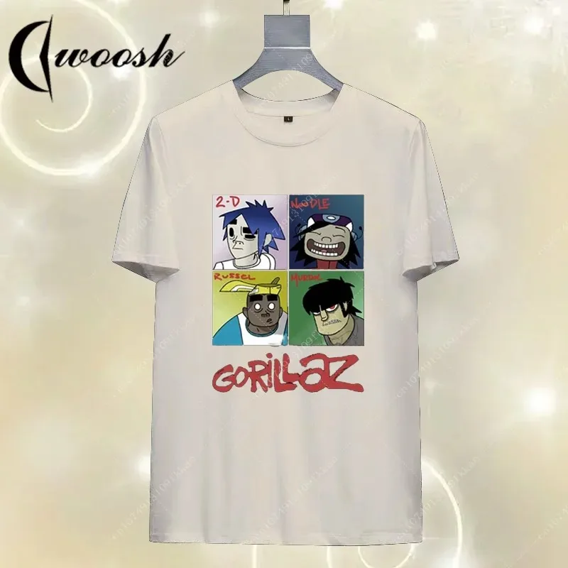 Men Women Kids UK Gorillazs Shirt Hip-Hop Alternative Rap Music Tee Shirt The Now-Now New Album T-shirt Cotton Anime Band T