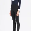 Spring and summer riding pants women's knitted high-stretch, slim-fitting silicone riding pants tight riding pants breathable we 4